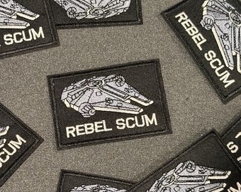 Rebel scum Millenium falcon Iron-on Patch -Star Wars, , Jacket, Backpack, Hat, Dark Side 2026 DLAND
