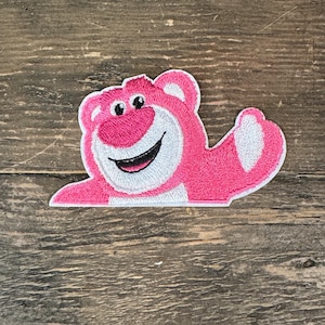 Lotso hugging Bear Iron-on Patch -PIxar, , Jacket, Backpack, Hat, pixar, bear toy story