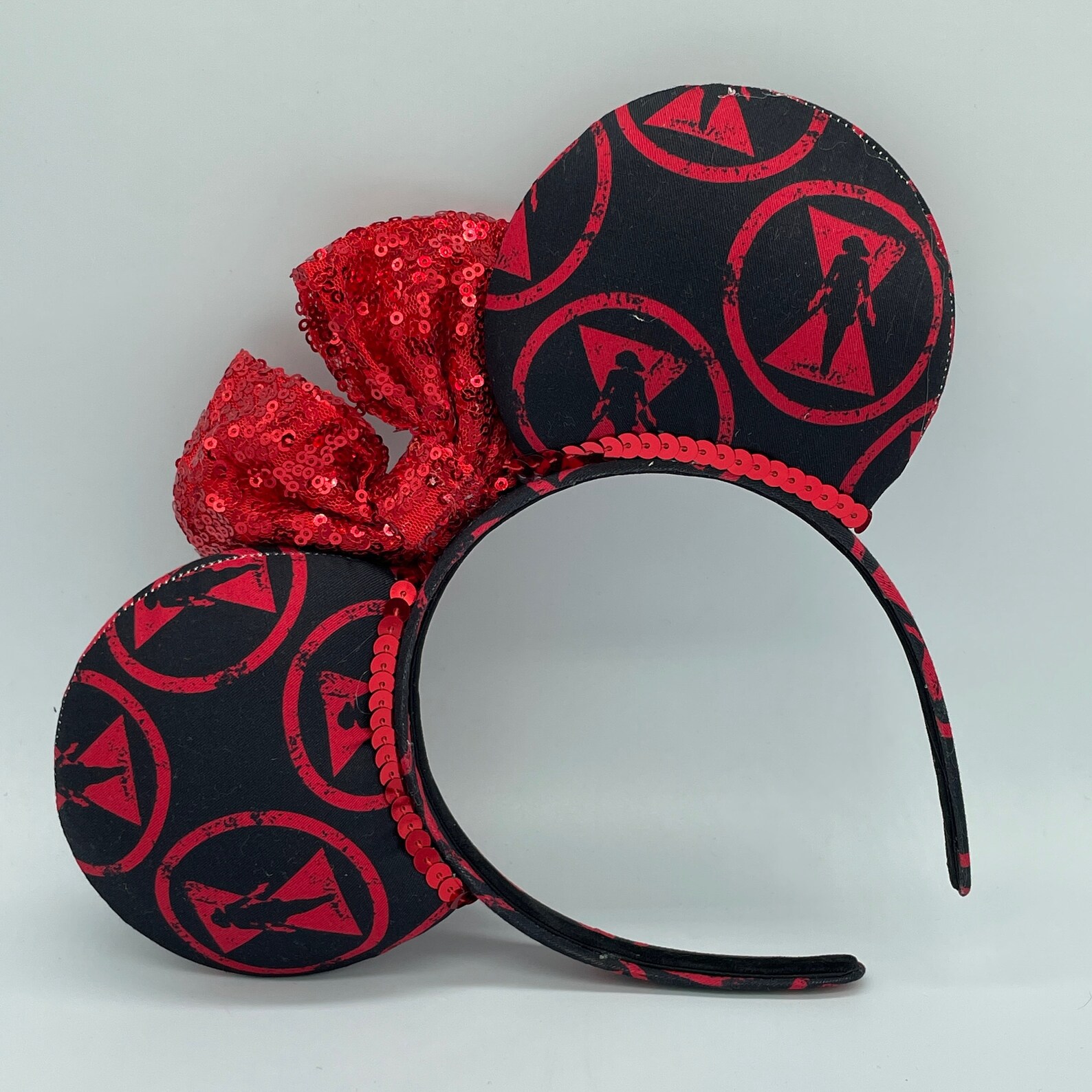 Black Widow Mouse Ears Minnie Mickey Marvel Scarlet Etsy