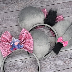 Eeyore Plush Mouse Ears - Hundred Acre Woods, Pooh Bear, Donkey, land, Minnie, Mouse, Tigger, Oh Bother