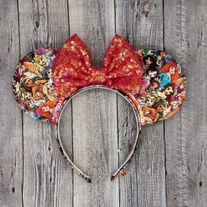 Princess Sketch Mouse Ears -  Beauty and the Beast Minnie Mouse, , Princess