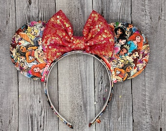 Princess Sketch Mouse Ears -  Beauty and the Beast Minnie Mouse, , Princess
