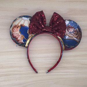 Beauty and the Beast Minnie Ears - Belle, Mouse, Minnie, Mouse, Prince Adam , Princess
