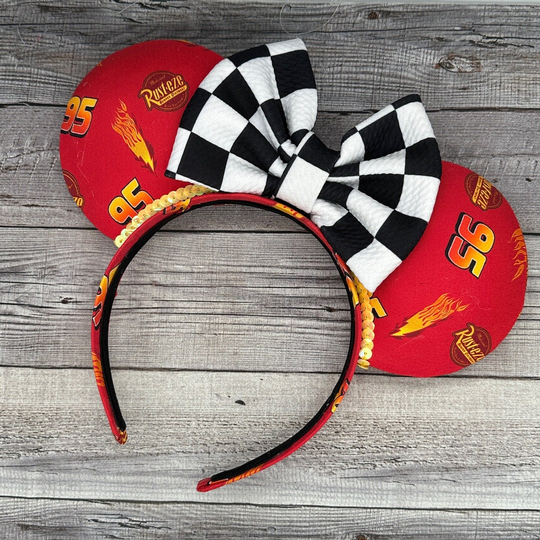 Lightning Mcqueen Cars Mouse Ears Minnie, Mouse, Radiator Springs, Trucks, Ca Adventure Etsy