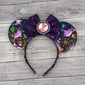 Figment Art Ears - Minnie, Mouse, Imagination, Journey, Epcot, Dragon, Festival of the Arts, Purple, Dreamfinder