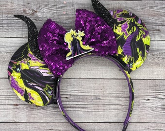 Maleficent Mouse Ears - Queen of Evil, Sleeping Beauty, Dragon, Mouse, Minnie, Horns, Villains, Halloween, Bad Girls,