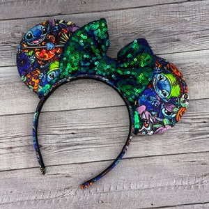 Halloween Stitch Costumes Mouse Ears - Hawaiian, 626, Minnie Mouse, Hat Box Ghost, Devil, Oogiie Bash, Alulani, Mouse,