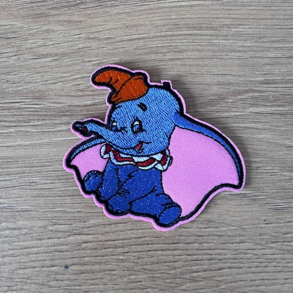 Dumbo Iron-on Patch -PIxar, , Jacket, Backpack, Hat, Elephant, Circus, Run