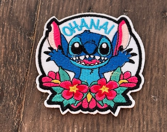 Stitch Ohana Iron on patch - 626 lilo alien DLAND