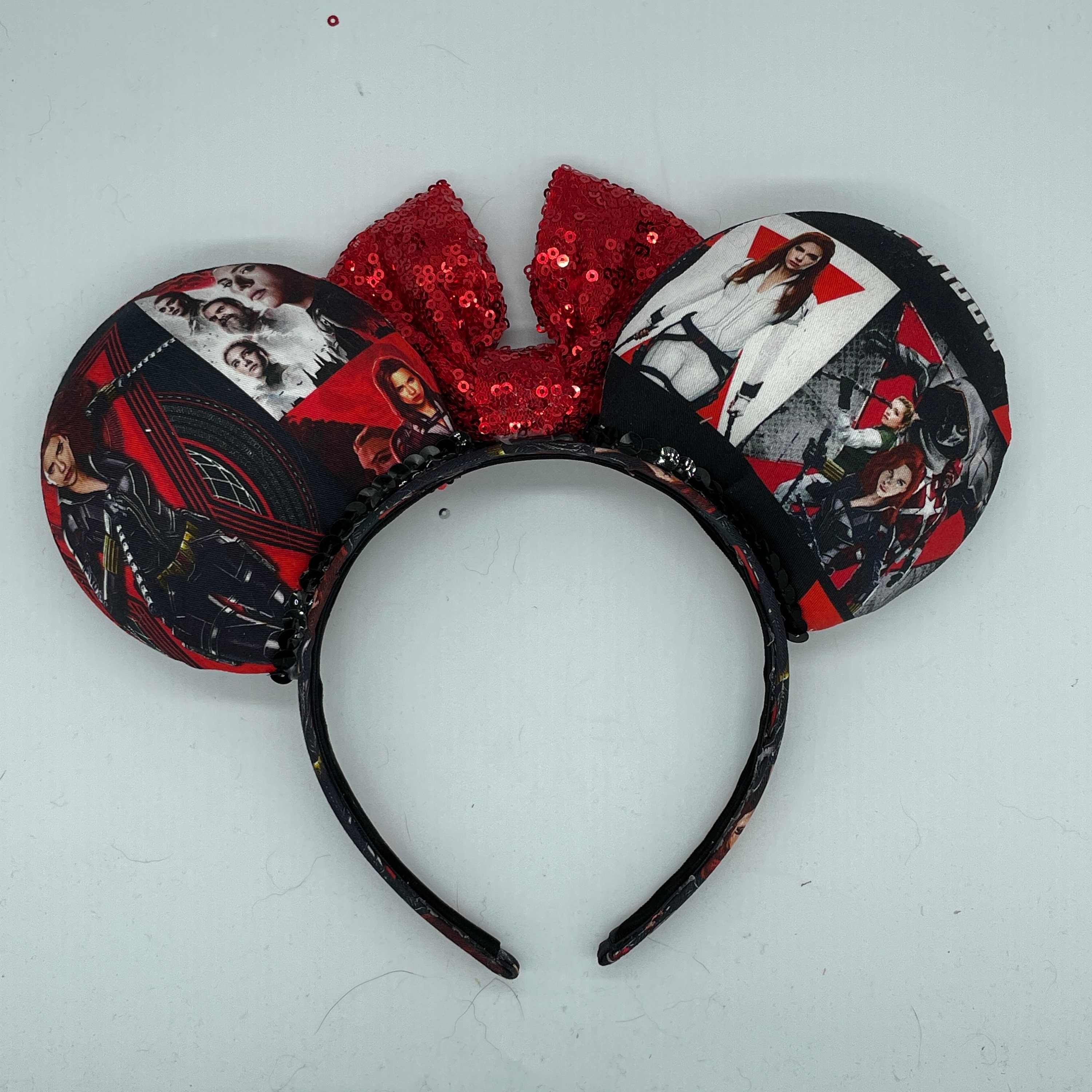 Black Widow Mouse Ears Minnie Mickey Marvel Scarlet Etsy