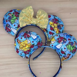 Belle Mouse Ears -  Beauty and the Beast Minnie Mouse, Dooney, Princess