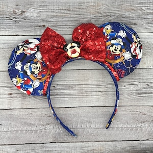 Orejas de ratón del crucero del Capitán Ratón - capitán, Donald Goofy, Minnie Mouse, tierra, Disney, reino mágico, Key, Believe