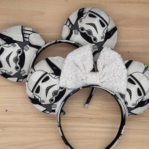 Ready to Ship - Stormtrooper Sequin Mouse Ears - Star Wars Galaxy&#39;s Edge