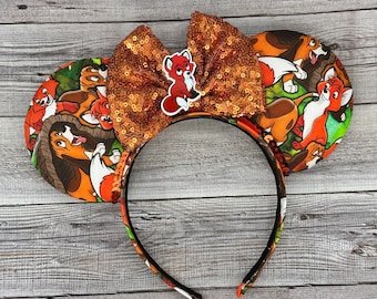 Handmade Fox & The Hound Ear Headband The Fox and the Hound Inspired Mouse Ears Headband  main image 3