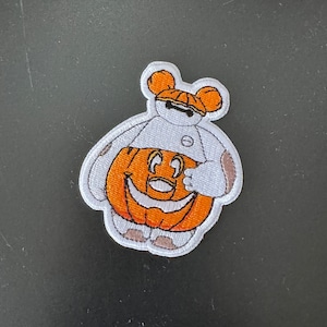 Strykmärke med pumpa Baymax -, jacka, ryggsäck, hatt, Big Hero 6 Six, halloween 2026