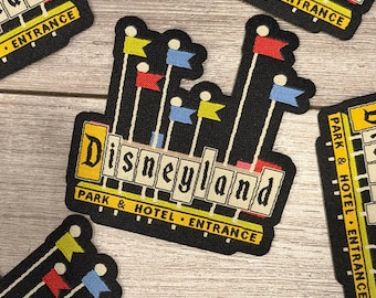 Disneyland Marquee Flags Iron-on Patch -PIxar, , Jacket, Backpack, Hat, vintage *special celebration price