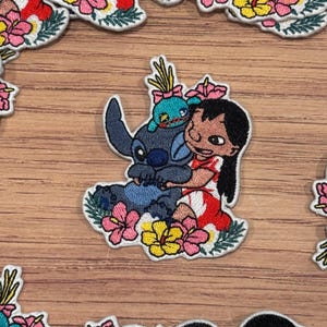 Stitch Lilo and Scrump Iron on patch - 626 lilo alien stitch