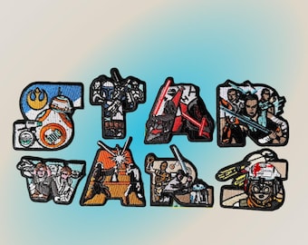 Star wars 8 Piece Set Iron on patch - star wars logo