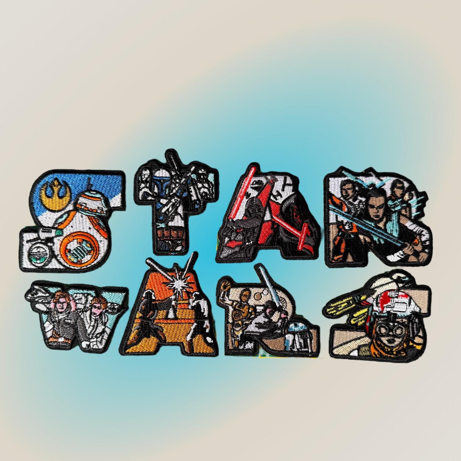 Star Wars 8 Piece Set Iron on Patch - Star Wars Logo - Etsy