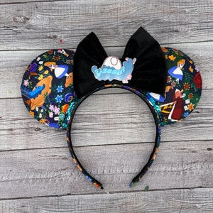 Alice in wonderland Mouse Ears Minnie, Mouse, , fantasyland, white rabbit, princess,tea, mad hatter image 10