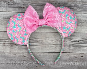 Mouse Flower Rose Ears - Lilly Inspired, Mouse, Castle, Magic Kingdom,