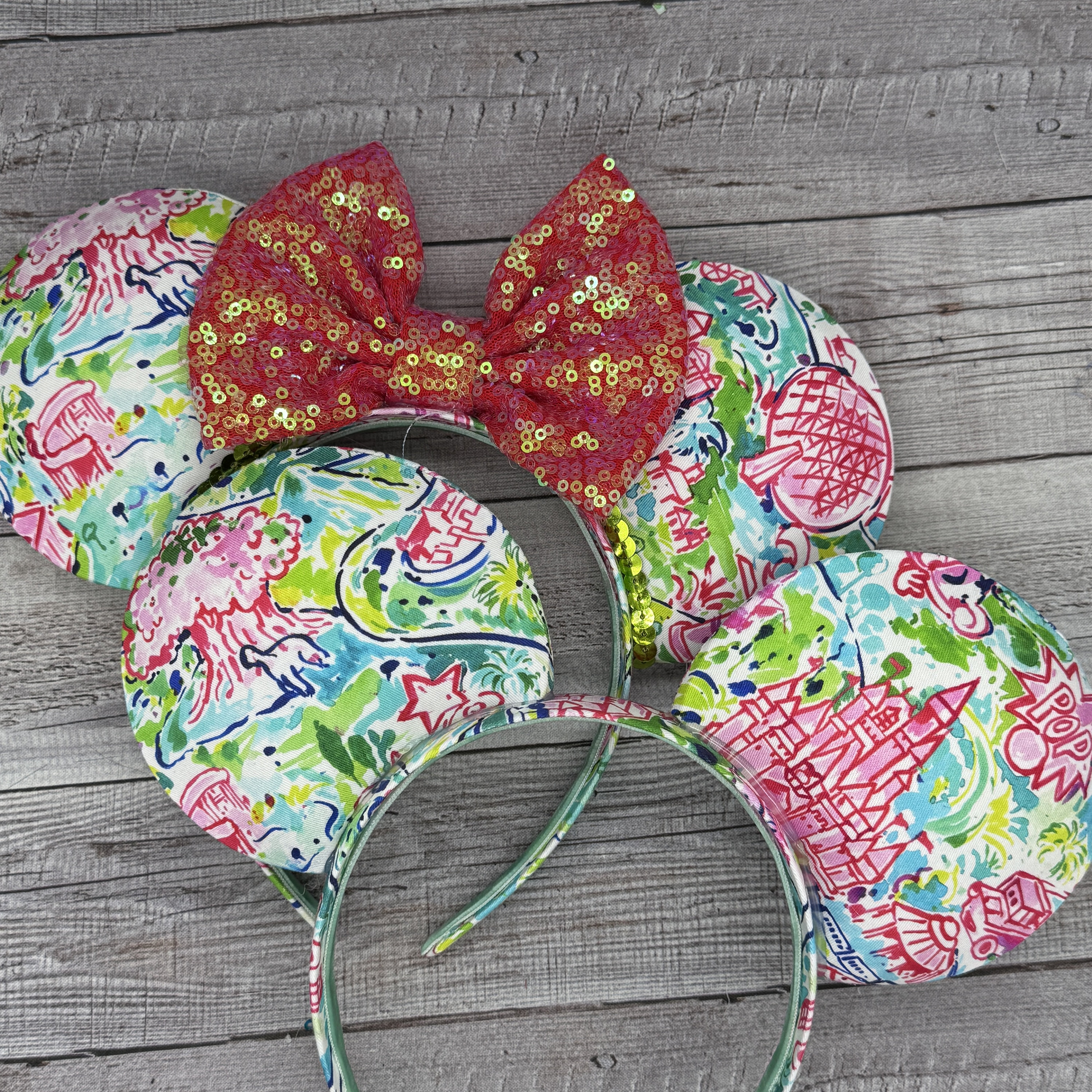 Lilly Pulitzer Minnie Ears Headband - Etsy display picture 3