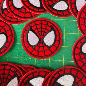 Spidey Jr. Iron-On Patch: Embroidered Spider-Man Applique