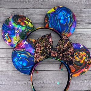 Ready to Ship -  Mufasa Mouse Ears - Minnie, Simba, Nala, Animal Kingdom, Mouse, Lion King, Animal Kingdom