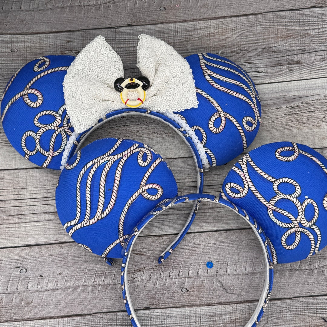 DCL Nautical Rope Mouse Ears - Skipper, Donald Goofy, Minnie Mouse ...