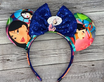 Orecchie da topo di Mulan - Minnie, s mushu, ping, guerriero, Cina, imperatore, principessa, Capodanno cinese, drago