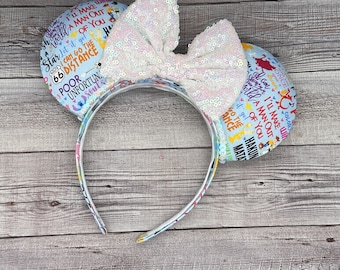 Music and Lyrics Mouse Ears - Hercules , Mulan, Alice, , Choir, Glee, Musical, Broadway, Epcot, Hollywood Studios