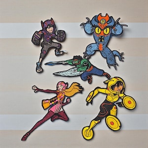 Naszywka do prasowania Hiro & Team - Pixar, Baymax, kurtka, plecak, czapka, Wielka Szóstka, go go, wasbai, fred, melon miodowy 2026