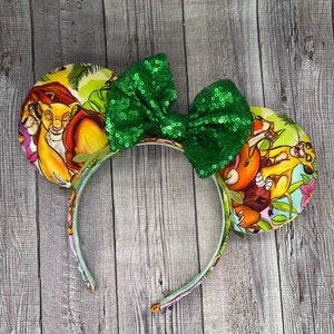 Lion Floral Jungle Mouse Ears - Minnie, Simba, Nala, Animal Kingdom, Mouse,