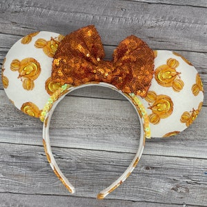 Mouse Jack o Lantern Pumpkin Mouse Ears - Minnie, Thanksgiving, Fall, Harvest, Halloween, Sunflower