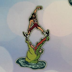 Captain Hook & Tick Tock Iron on patch - tinkerbell, mermaid, Peter Pan, Villains