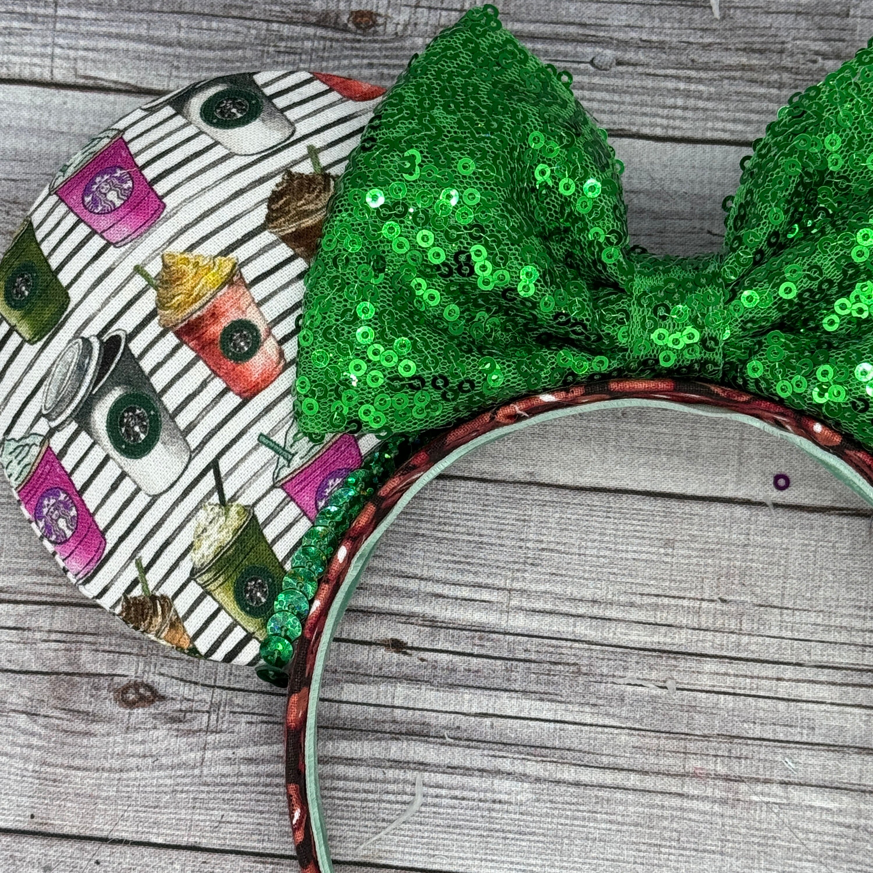Starbucks Themed: Handmade Disney Ears Starbucks Inspired Mouse Ears - Etsy main image 4