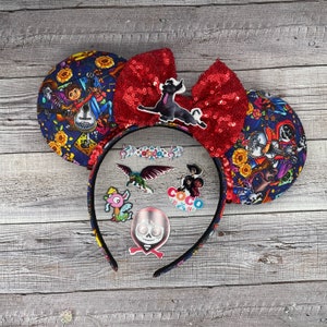 COCO Inspired Mouse Ears - halloween, dia de los muertos, mexico, miguel, Minnie, Mouse, Mexico