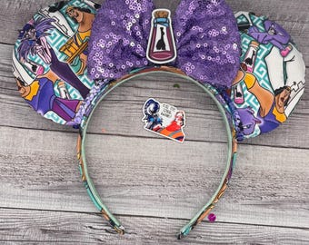 Yzma & Kronk Mouse Ears - emperor new groove, kuzco, llama, Minnie Mouse, Mouse Mouse, villains, Kronk, , Disneyland, Halloween