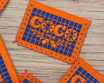 Patch termocolante de papel picado Coco Paper - Pixar, Animal Espiritual, Jaqueta, Mochila, Chapéu, COCO 2026 DLAND