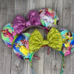 Anastasia and Drizella Minnie Ears - glass slipper, midnight, prince charming, pumpkin, midnight, fairy godmother, cinderella, Step Sisters