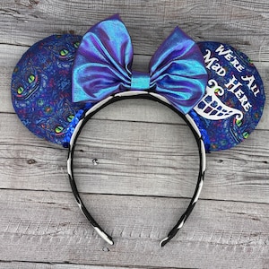 Cheshire Cat Mouse ears - Minnie, Mouse, Alice in Wonderland, Cats, , Minnie, Tea Party. We’re all mad here