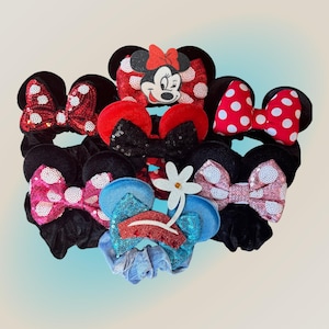 Minnie Mouse ear scrunchies - Classic Dots