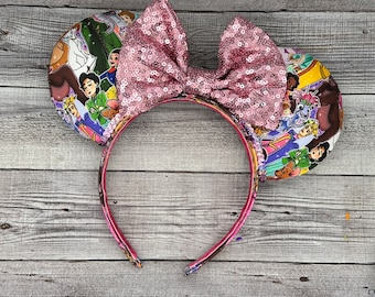 Mom Mouse Ears - Floral, Gift, Hearts, Grandma, Mom, Mother's Day, Mama