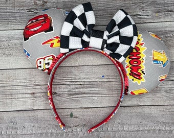 Lightning McQueen Logos Mouse Ears - Minnie, Mouse, Radiator Springs, Trucks, ca adventure, Cars, racing
