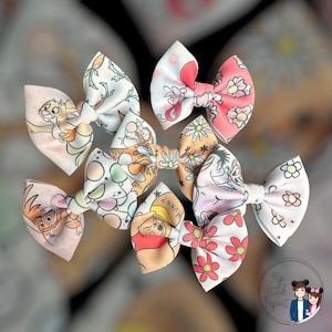 Winnie the Pooh Puff Bows - hair Clip, Baby Headband