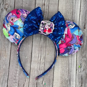 Merlin Vs Mim Mouse Ears -Sword In the Stone, Arthur, classic , Archimedes, Owl, dragon, , Minnie, disneyland