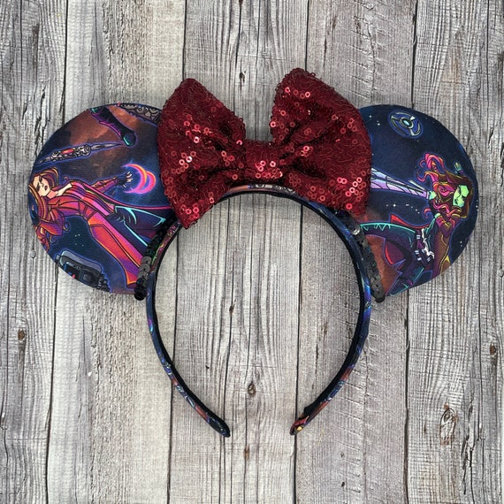 Marvel Superhero Mouse Ears with Purple Bow Disney- Marvel Scarlet Witch Minnie Ears +Purple Bow  main image 3