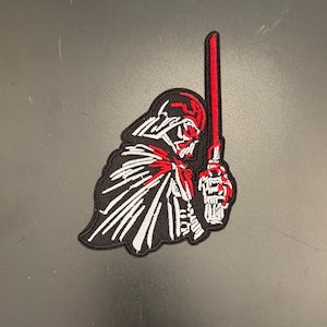 Darth Vader lichtzwaard opstrijkbare patch - Star Wars, Helmet, Dark Side