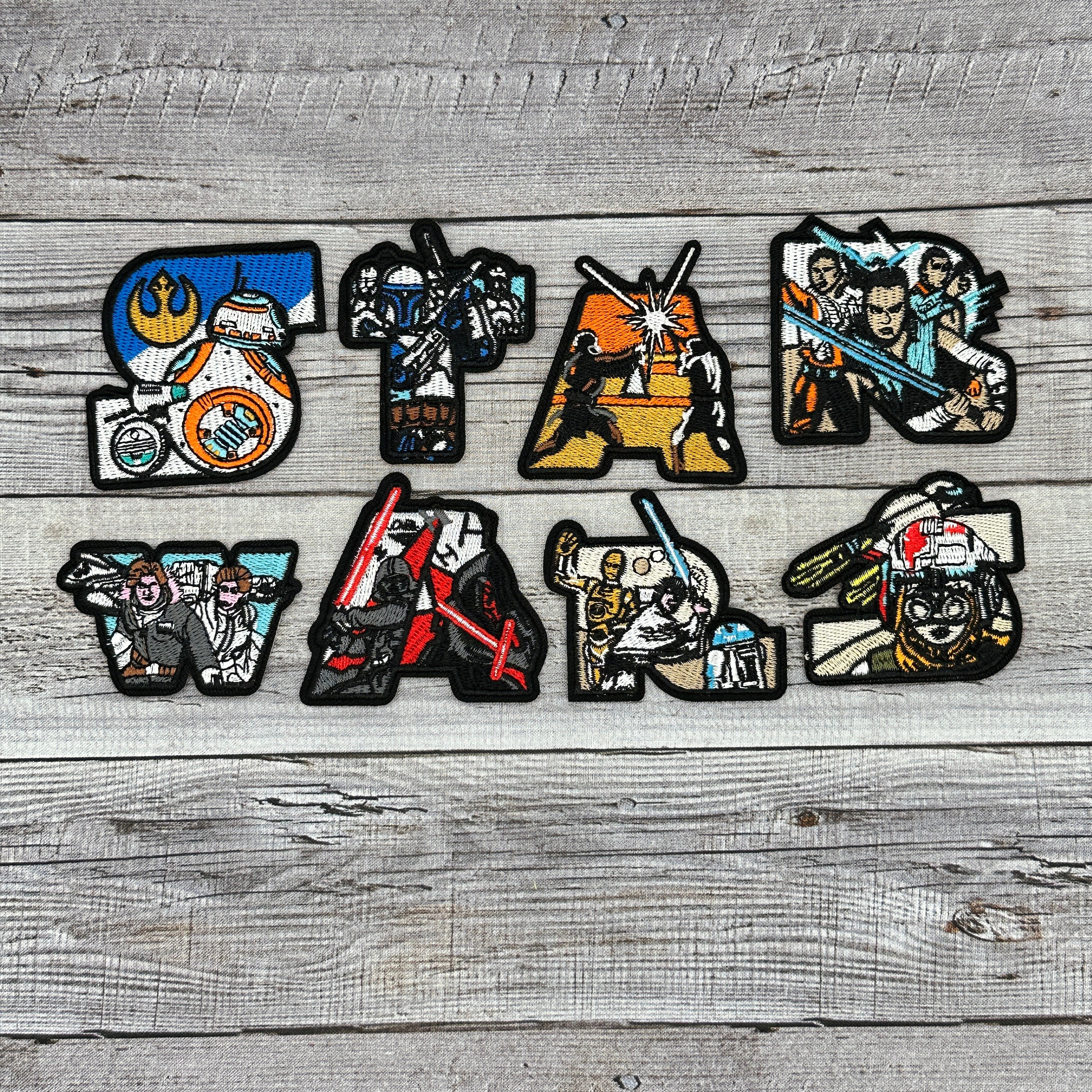 Star Wars 8 Piece Set Iron on Patch - Star Wars Logo - Etsy