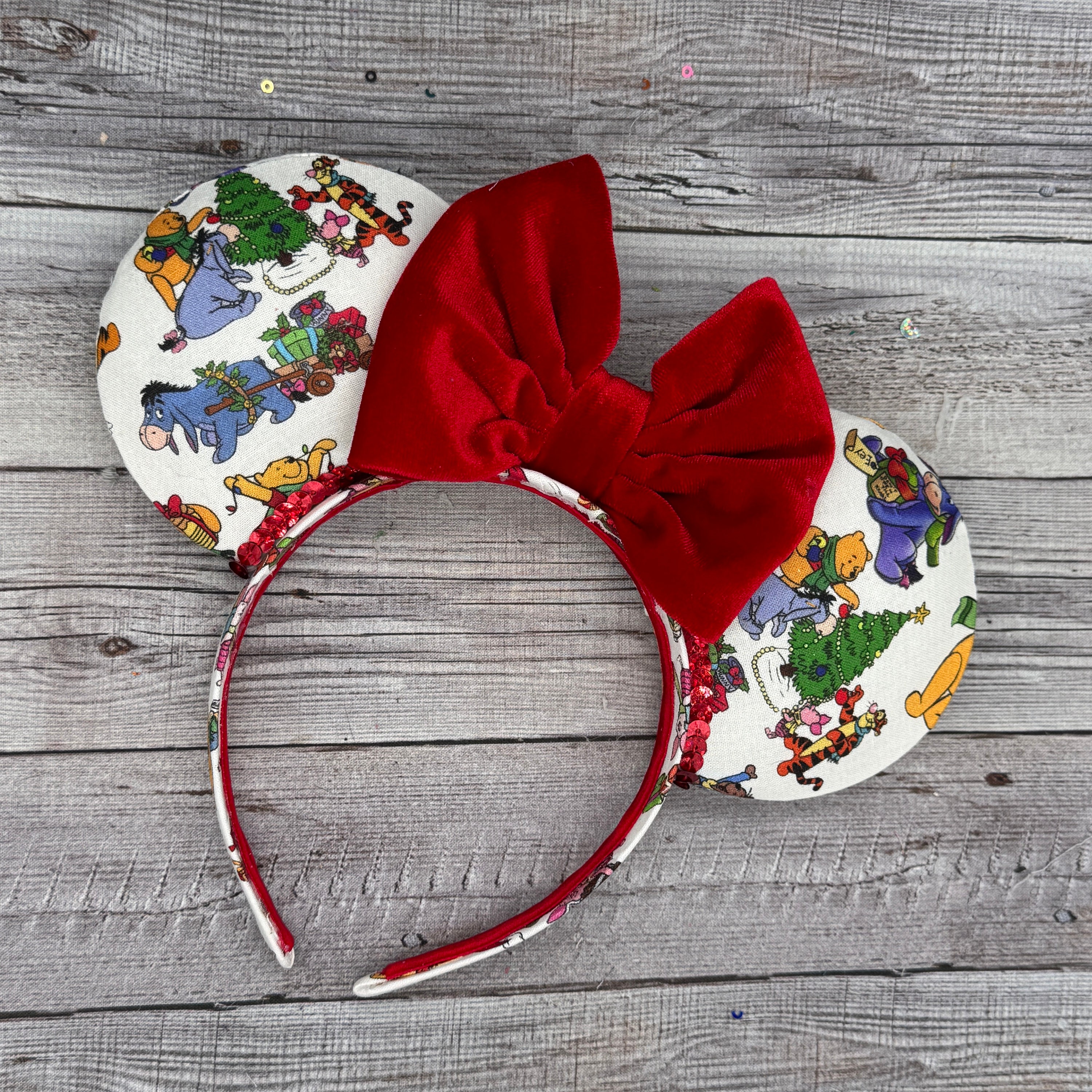 Pooh Bear Christmas Mouse Ears - Christmas, tigger, eeyore, piglet, Minnie, Mouse, disney,